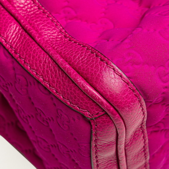 Gucci GG Neoprene Boston Bag 241097 Purple Pink Nylon Leather Women's GUCCI - Picture 4 of 10